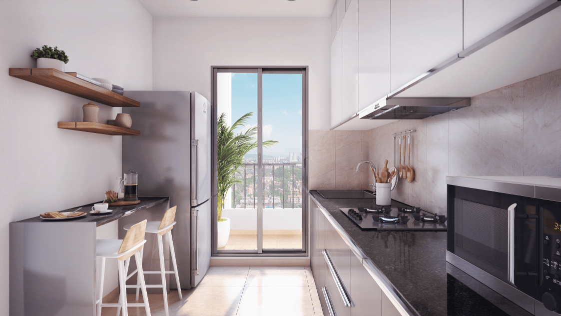 Sample apartment interior at Codename King Life